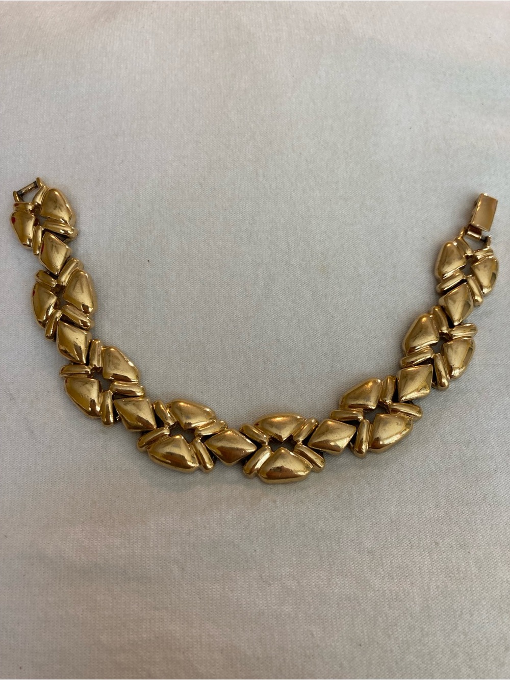 Gold Tone Fancy Link Vintage Necklace